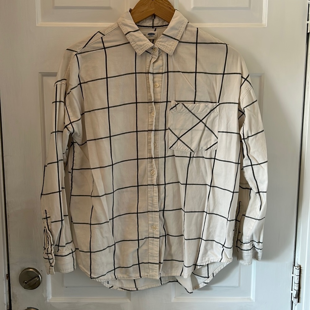 Windowpane button-up